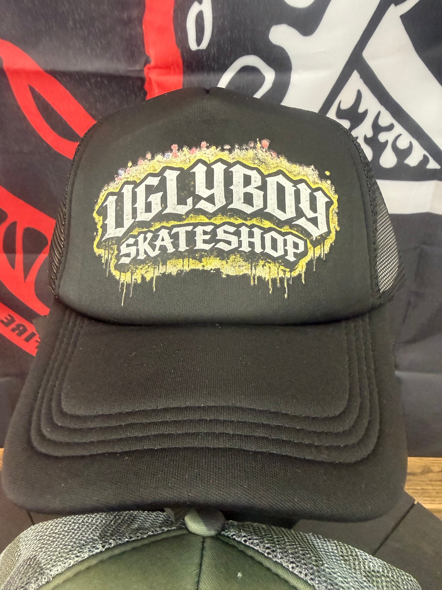 Ugly boy, skate shop, trucker hat, Black