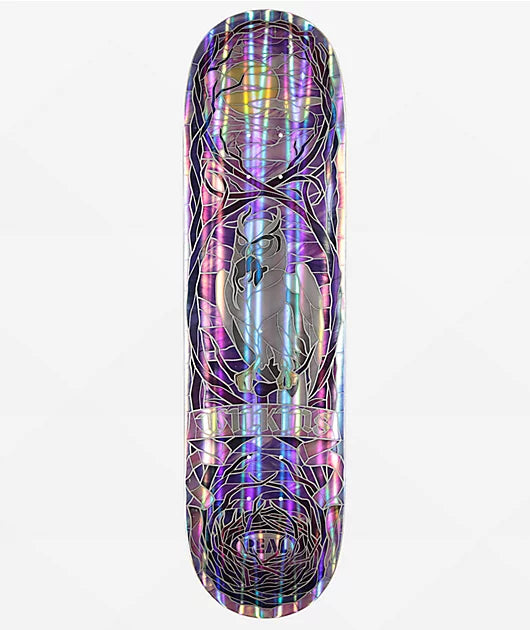 Real Wilkins Holographic Cathedral Rainbow 8.5" Skateboard Deck