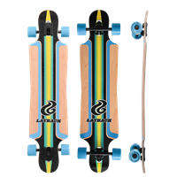 LayBack "Finish Line" BLUE Complete Long Board