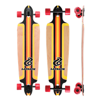 LayBack "Finish Line" Red Drop Thru Complete Long Board
