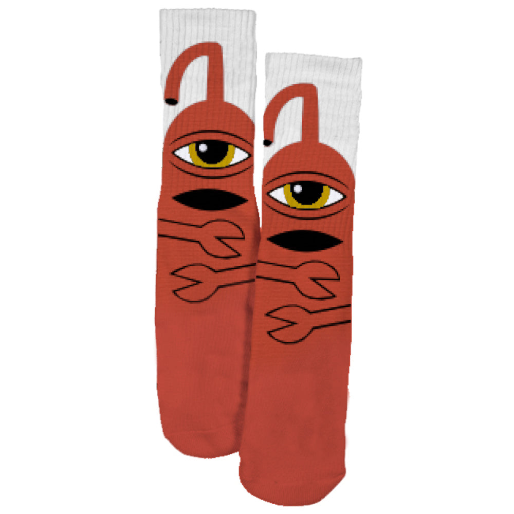 Toy Machine SECT Hug Crew Socks RUST