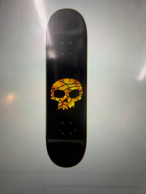 Zero Gold Single Skull Stained Glass 8.25
