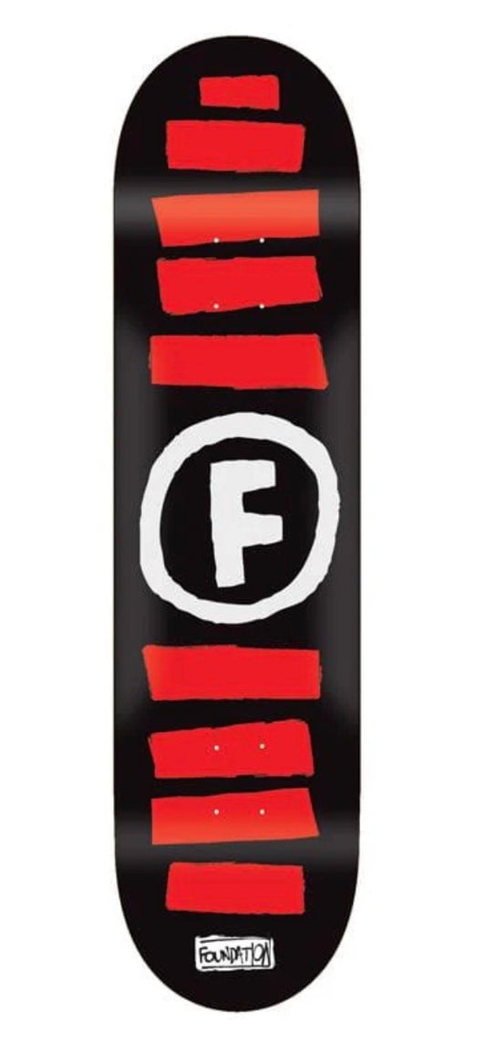 Foundation Doodle Stripe Deck 8.0 Blk/red/wht
