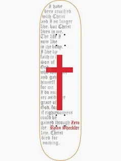 ZERO Ryan Sheckler White & Red Cross 8.25